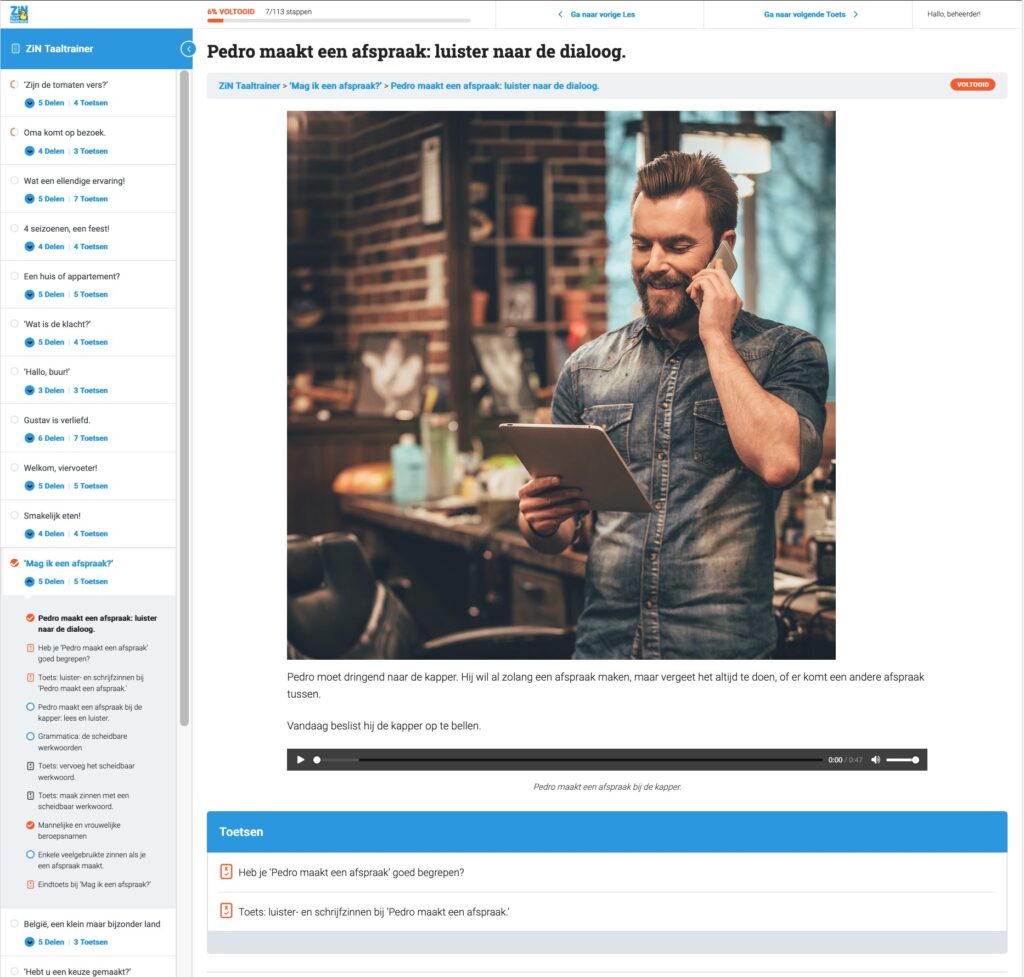 Taaltrainer: een afspraak maken